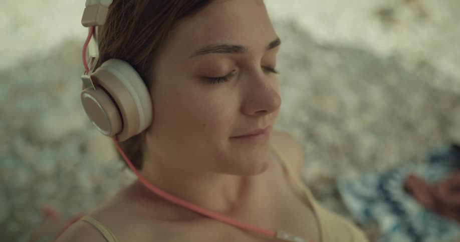 Woman listening to music