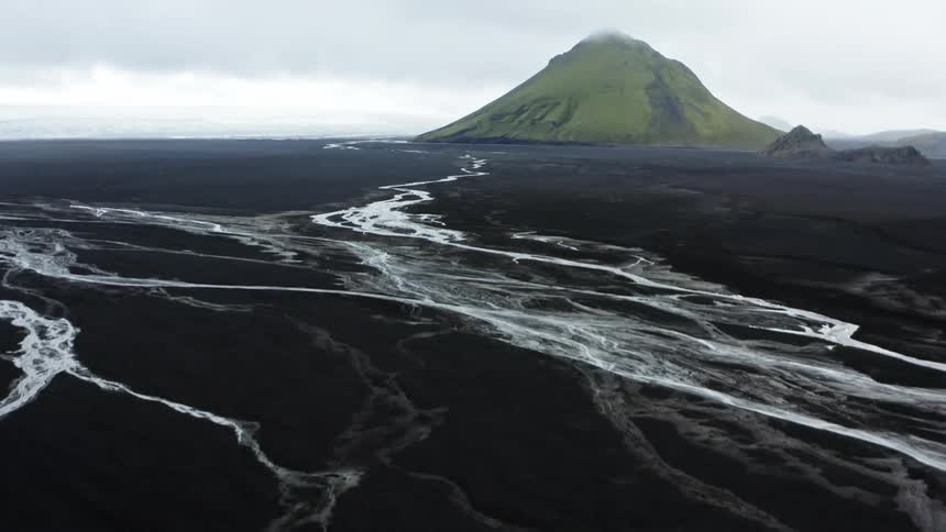 A landscape view of volcano