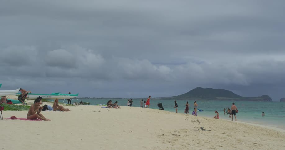 Many people are on this beach