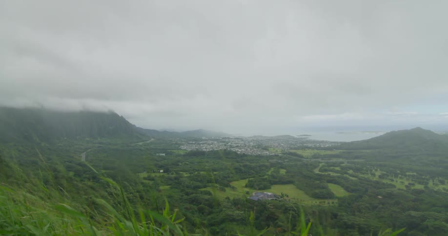 Heavy clouds on this range on a windy day