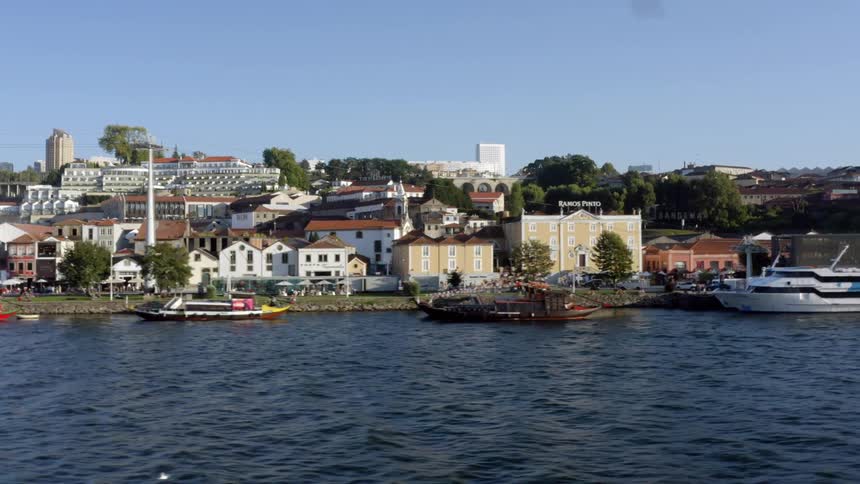 A view of buildings along the water outdoors