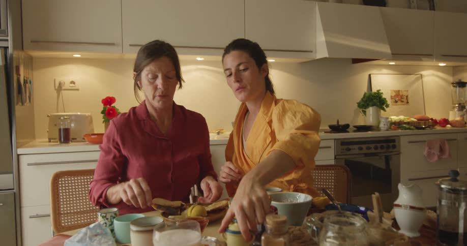 Woman eating food