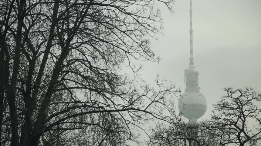 A view of a tower outdoors