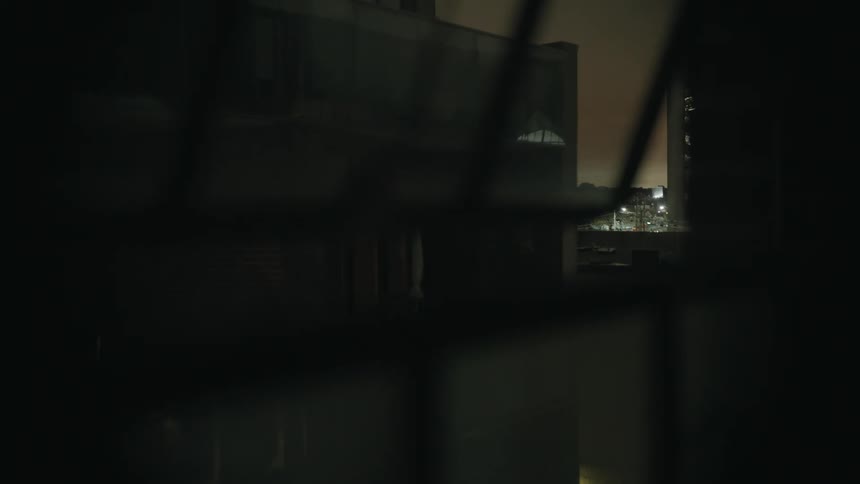 View through a window of a building next door