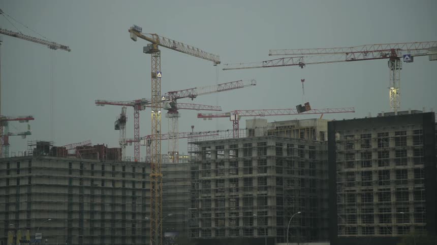 Buildings being built