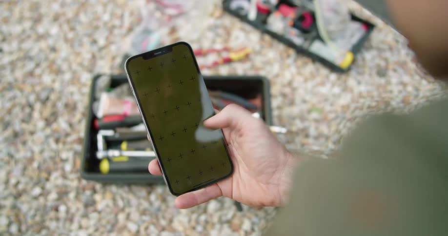 A view of a person using a smartphone