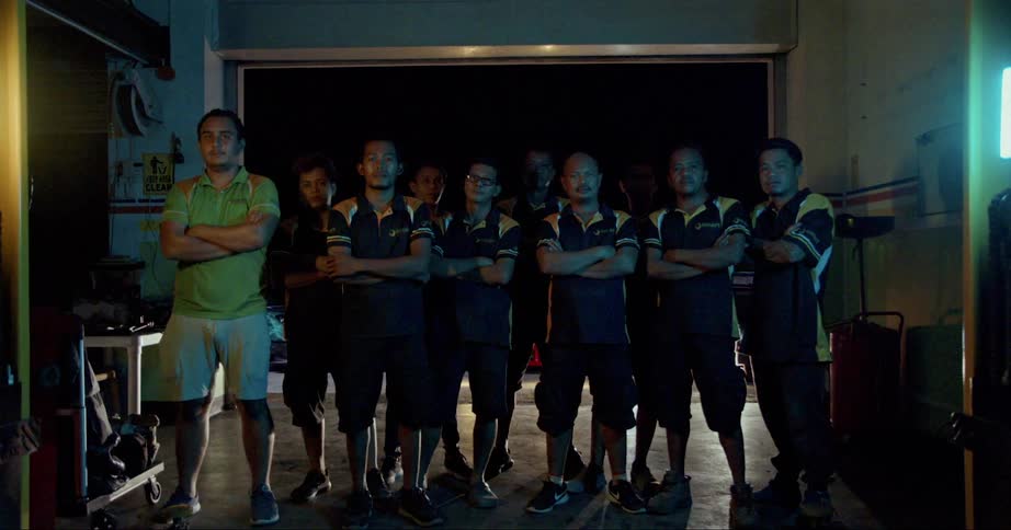 A team of athletes standing together