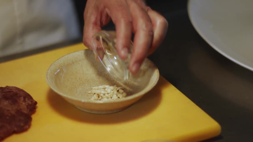 Person shaking glass