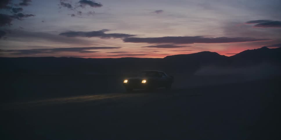 Automobile driving at night