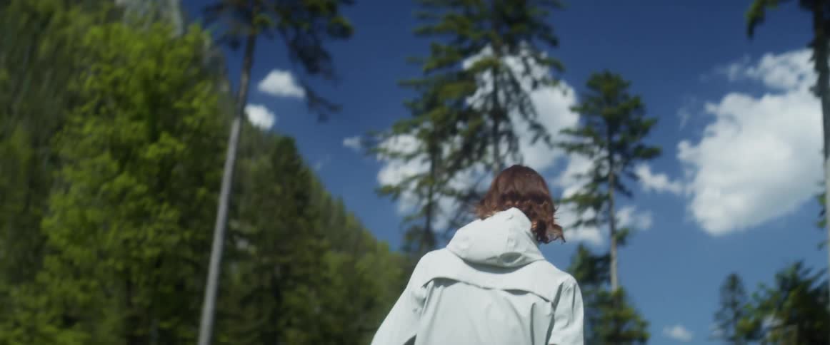 Person walking outdoors