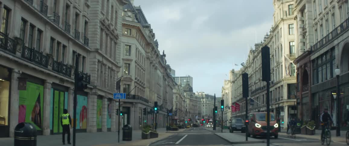 London Oxford Street. A busy road through a metropolis during the day