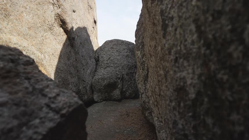 View of a group of big rocks