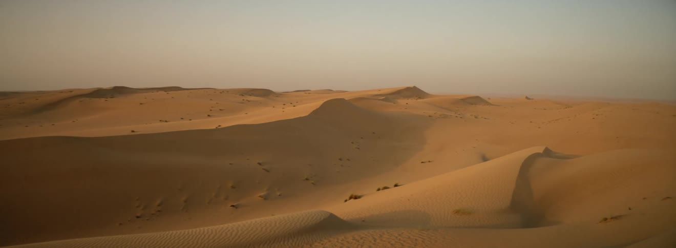 Hills of drifted sand on a desert