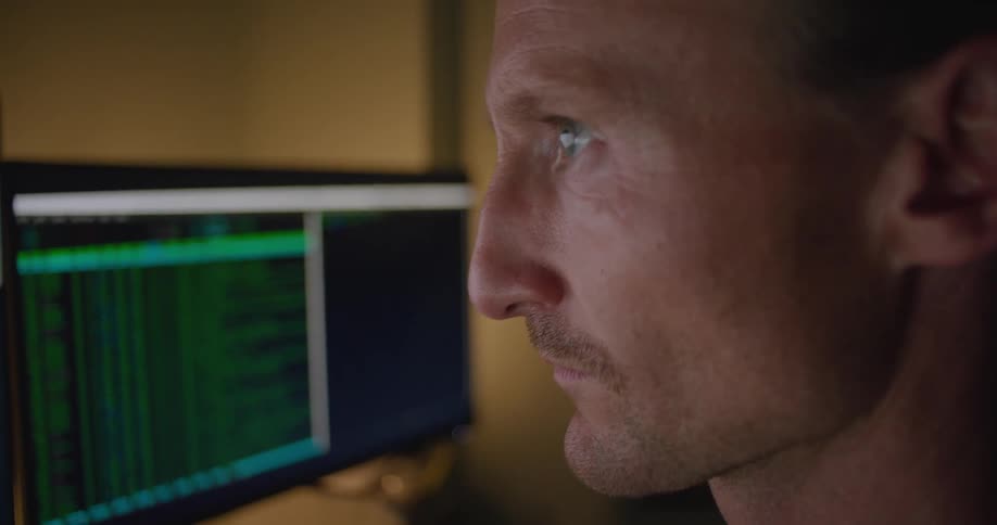 An employee working in an office