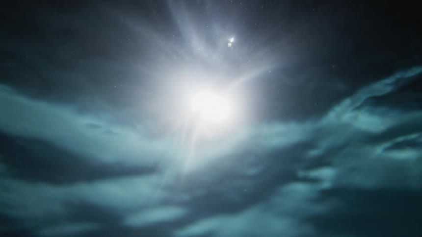 Underwater with bubbles and ripples with the sun above