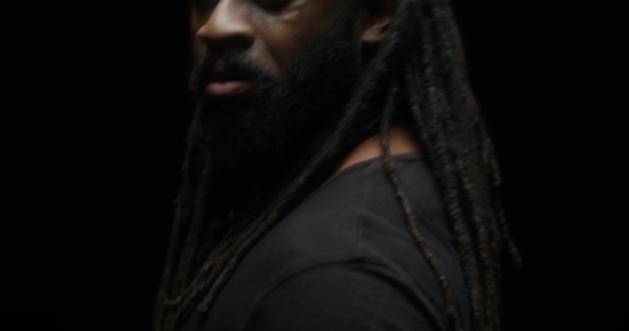 Black male indoors
