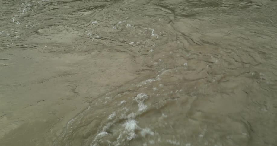 The water swirls and moves in the stream