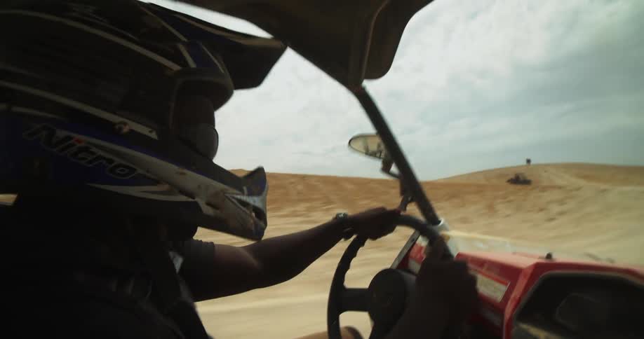 Recreational vehicle being driven