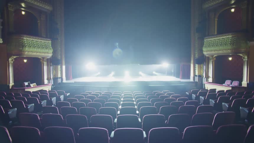 In the opera the curtain rises and the light shines