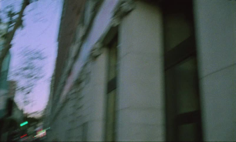 Chaotic shot of a downtown street