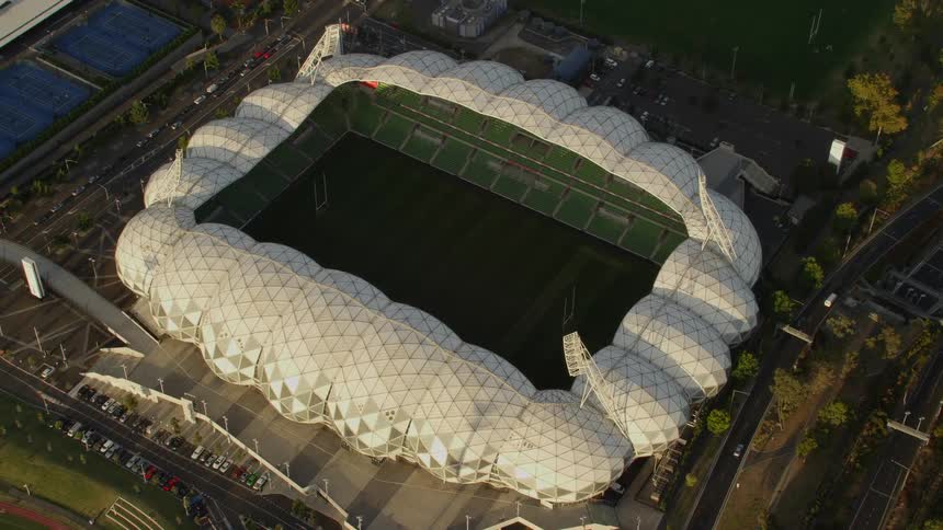 Sports stadium with pitch