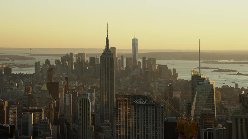 Aerial shot of new york city