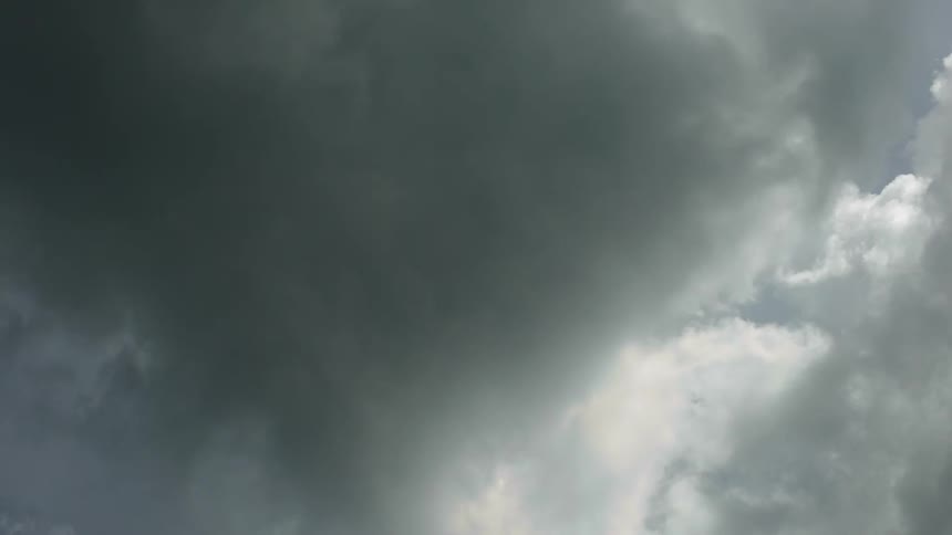Fast moving and dense clouds block sunlight