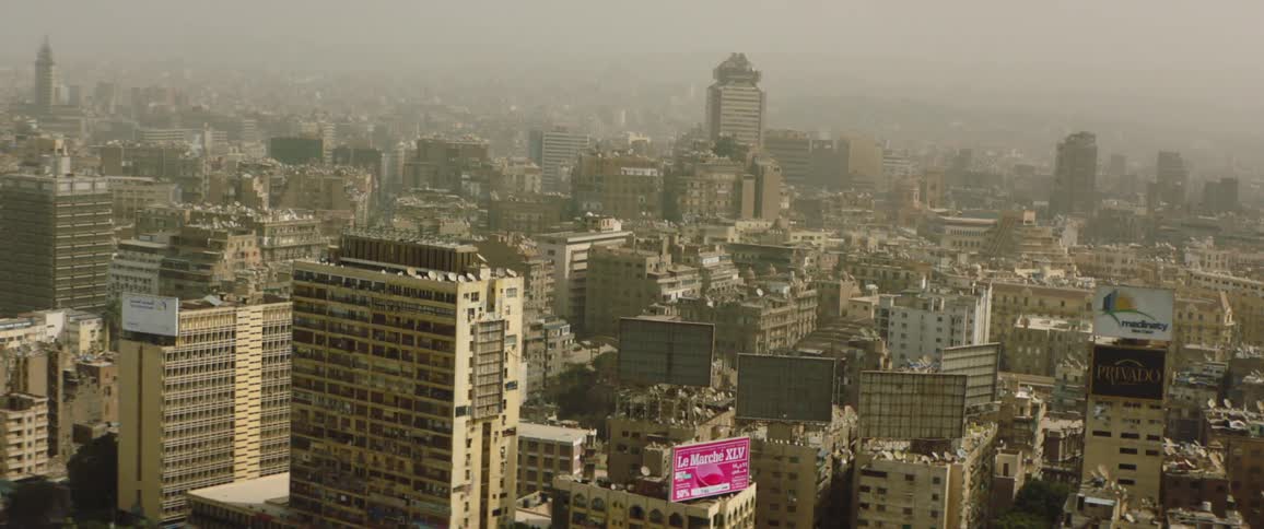 A city skyline with buildings
