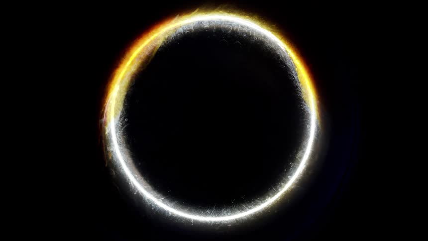 Abstract circle with light waves