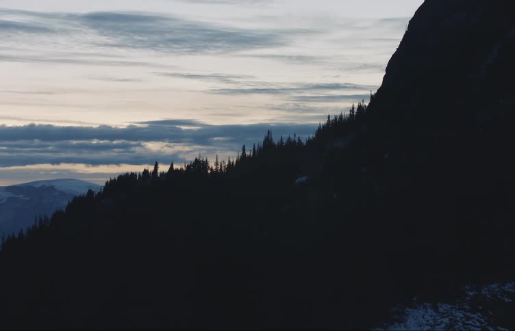 Aerial shot of mountain
