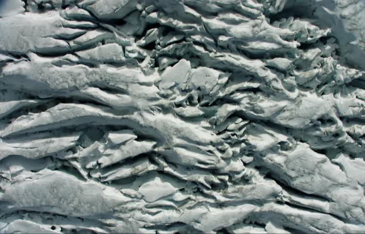 Glaciers with snow and ice