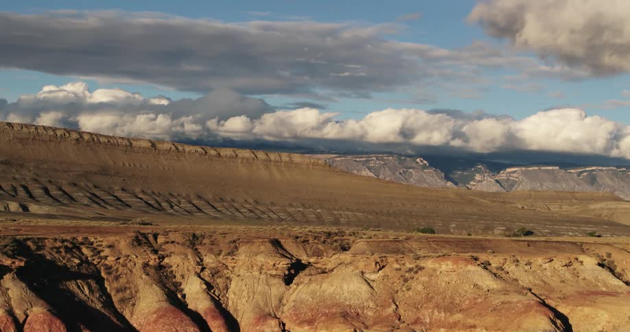 An aerial view of a large rock formations