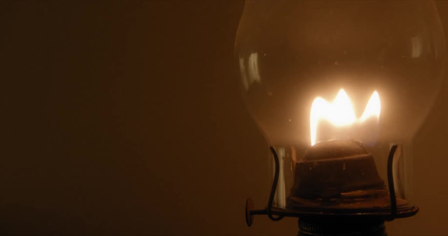 A view of a flame in a bulb