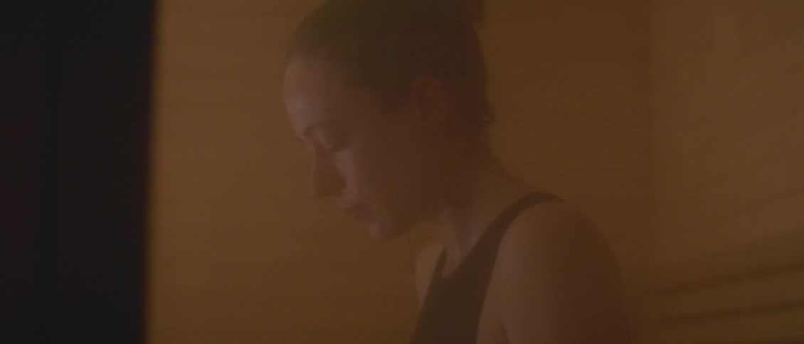 Female in a sauna