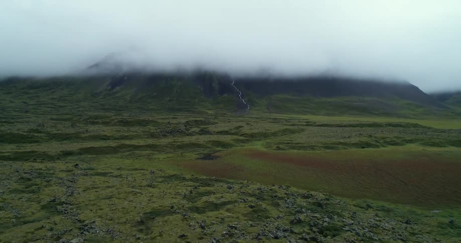 An aerial view of a landscape outdoors