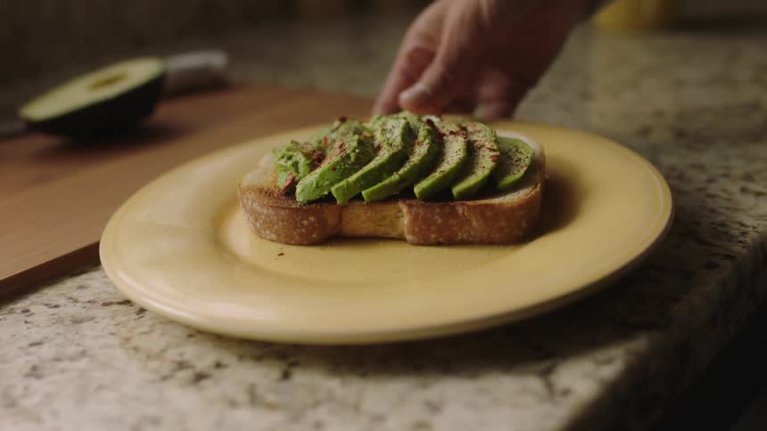 Bread with avocado