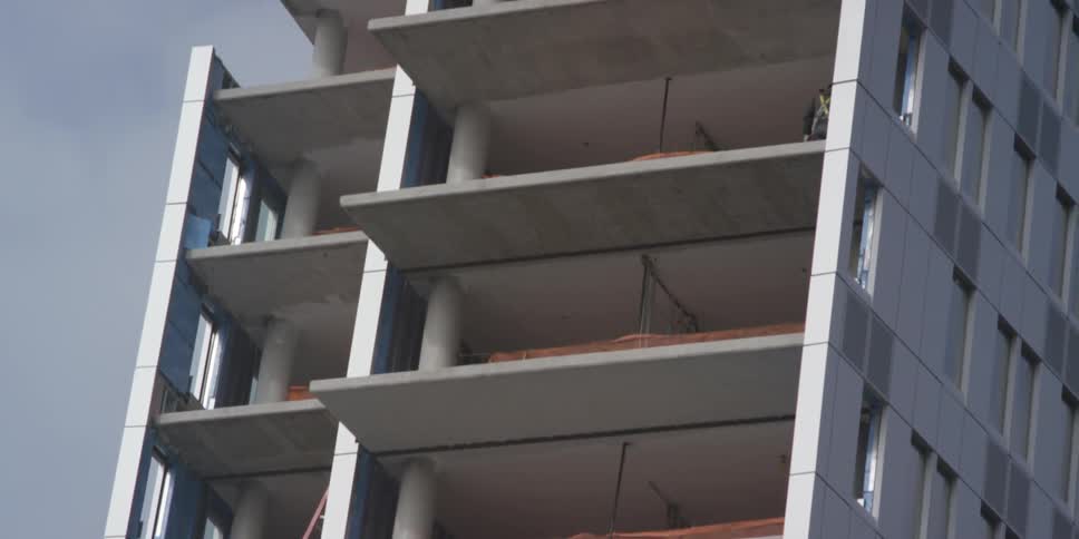 View of an unfinished building