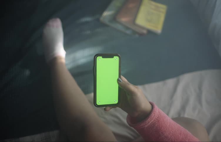 A person looking at a smartphone