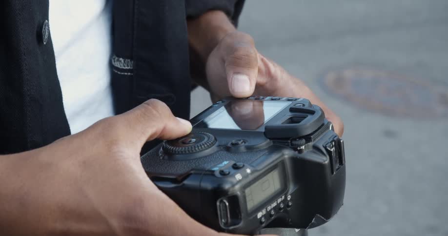 Person holding camera