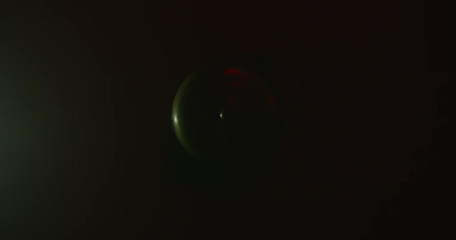 A red light flashes on a bell