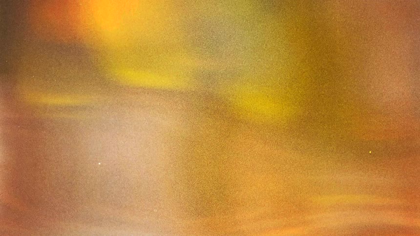 Abstract moving reflection flare flowing water