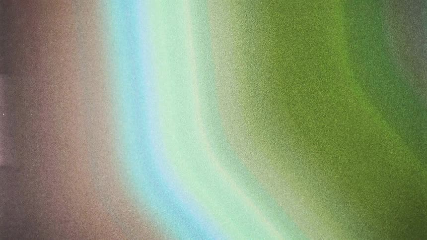 Layers of multi colored bands flow across digital image