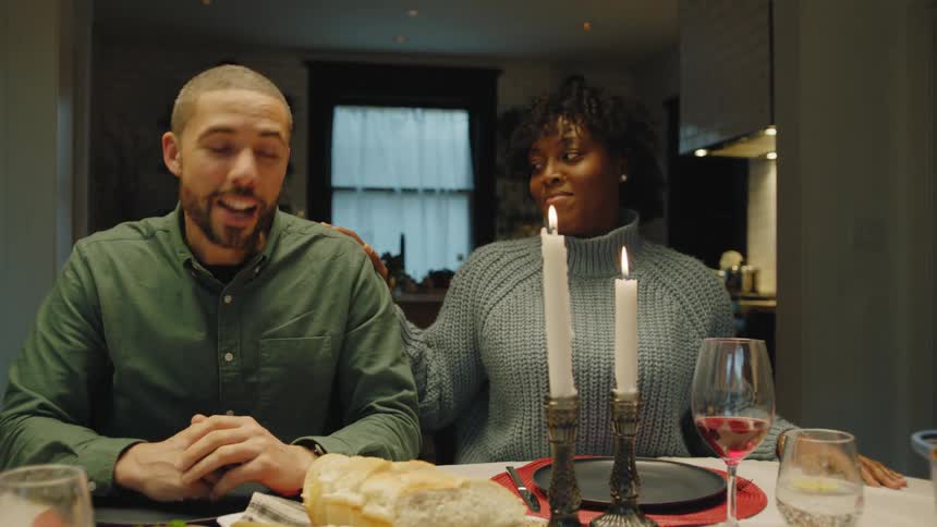Family having a meal