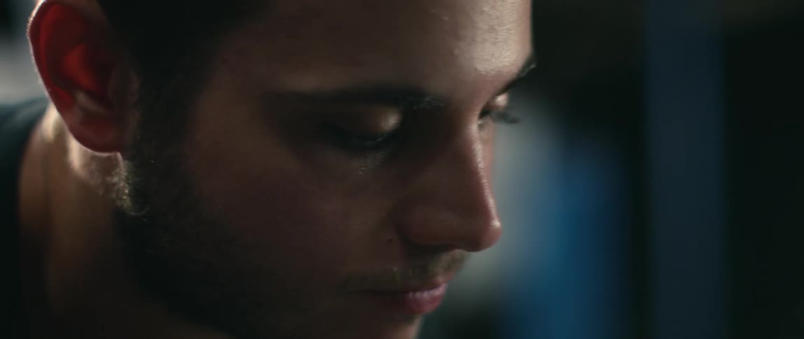 Close up footage of a man shaking his head no