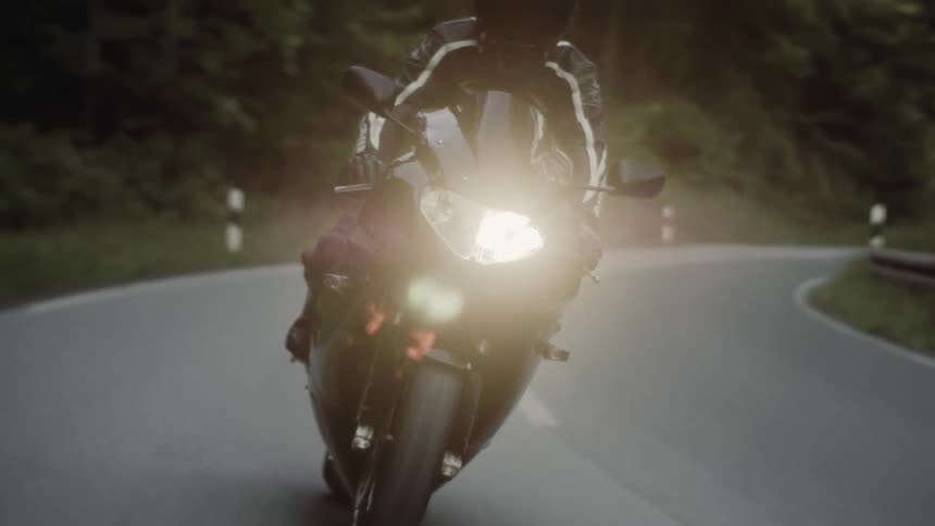 Girl Riding Motorbike