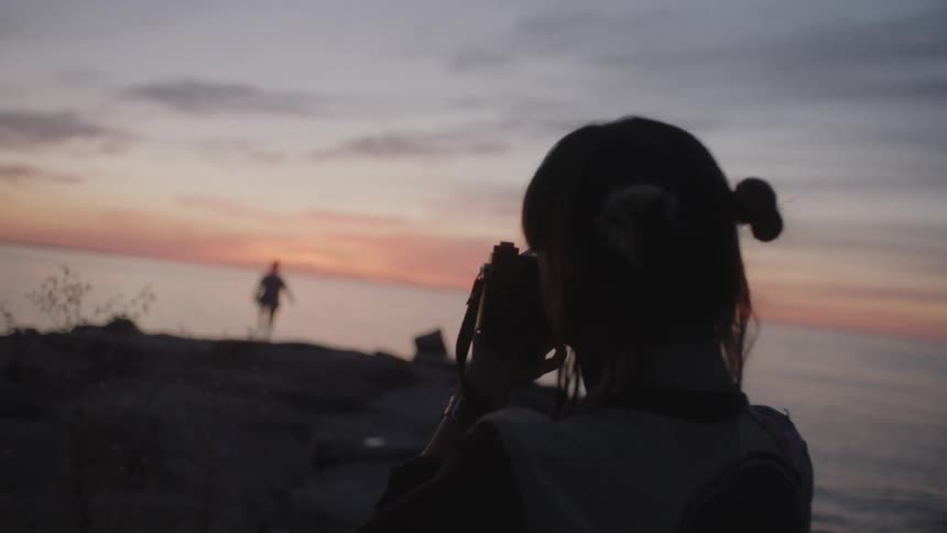 Person taking photographs