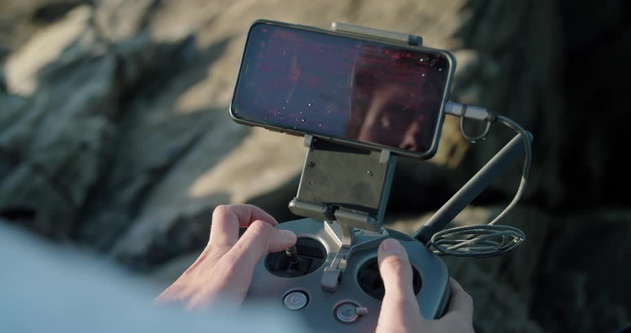 Person using controller