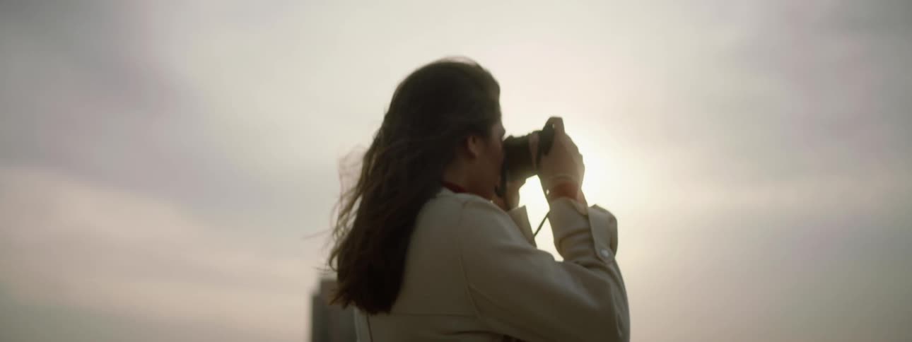Female photographer taking pictures