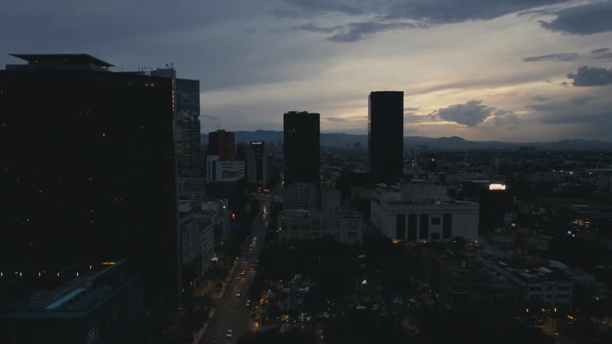 Aerial view of city