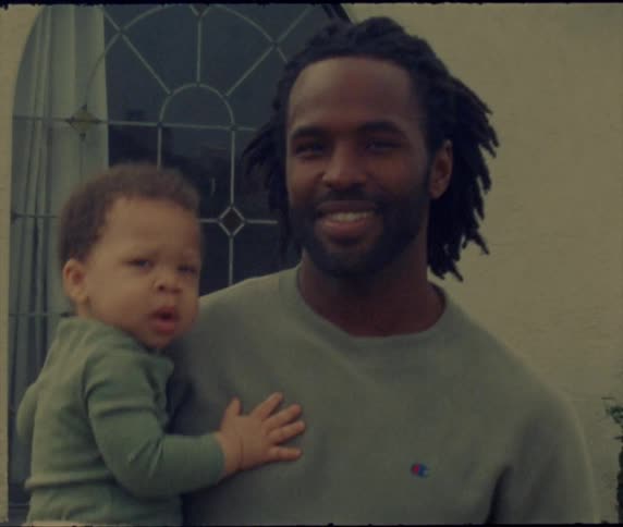 Black father and baby